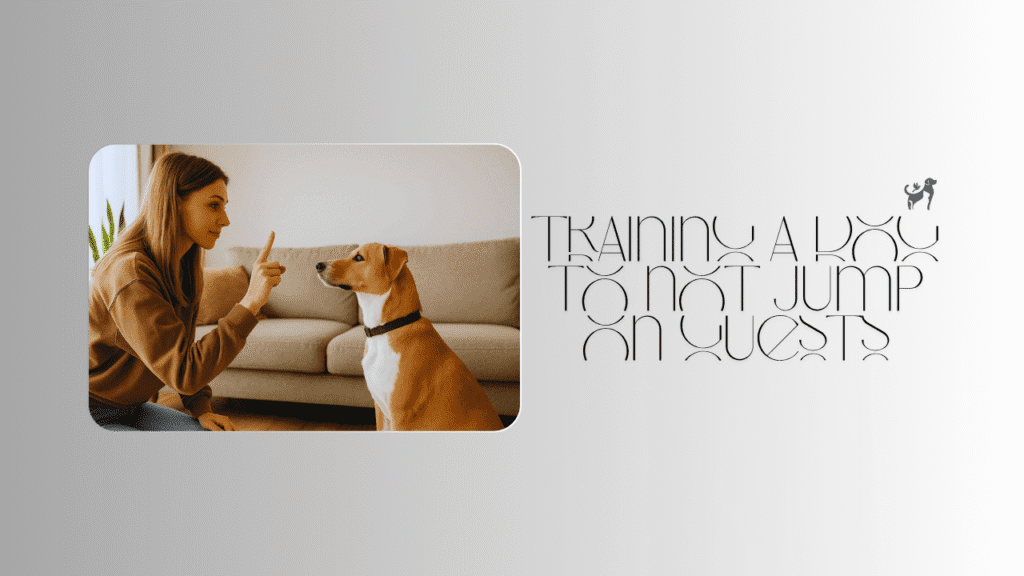 training a dog to not jump on guests