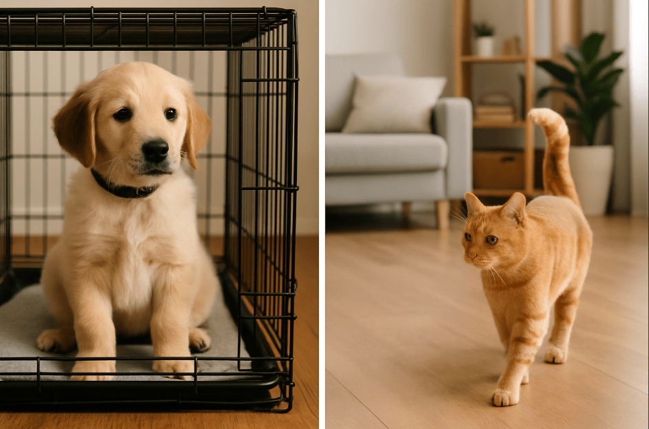 crate training vs free roam