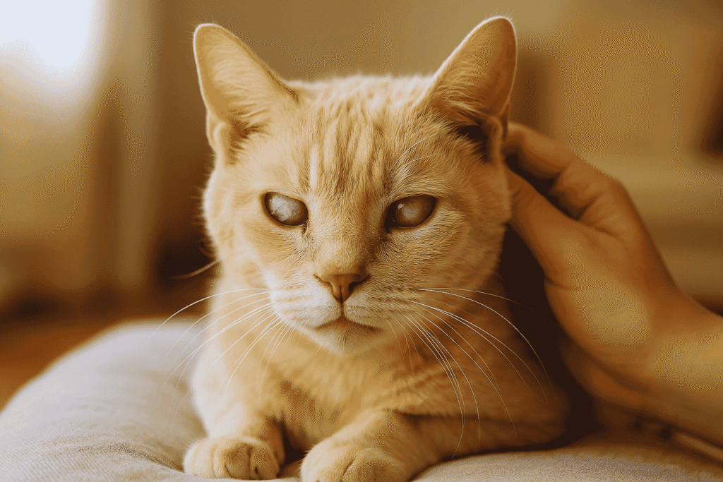 living with a blind cat