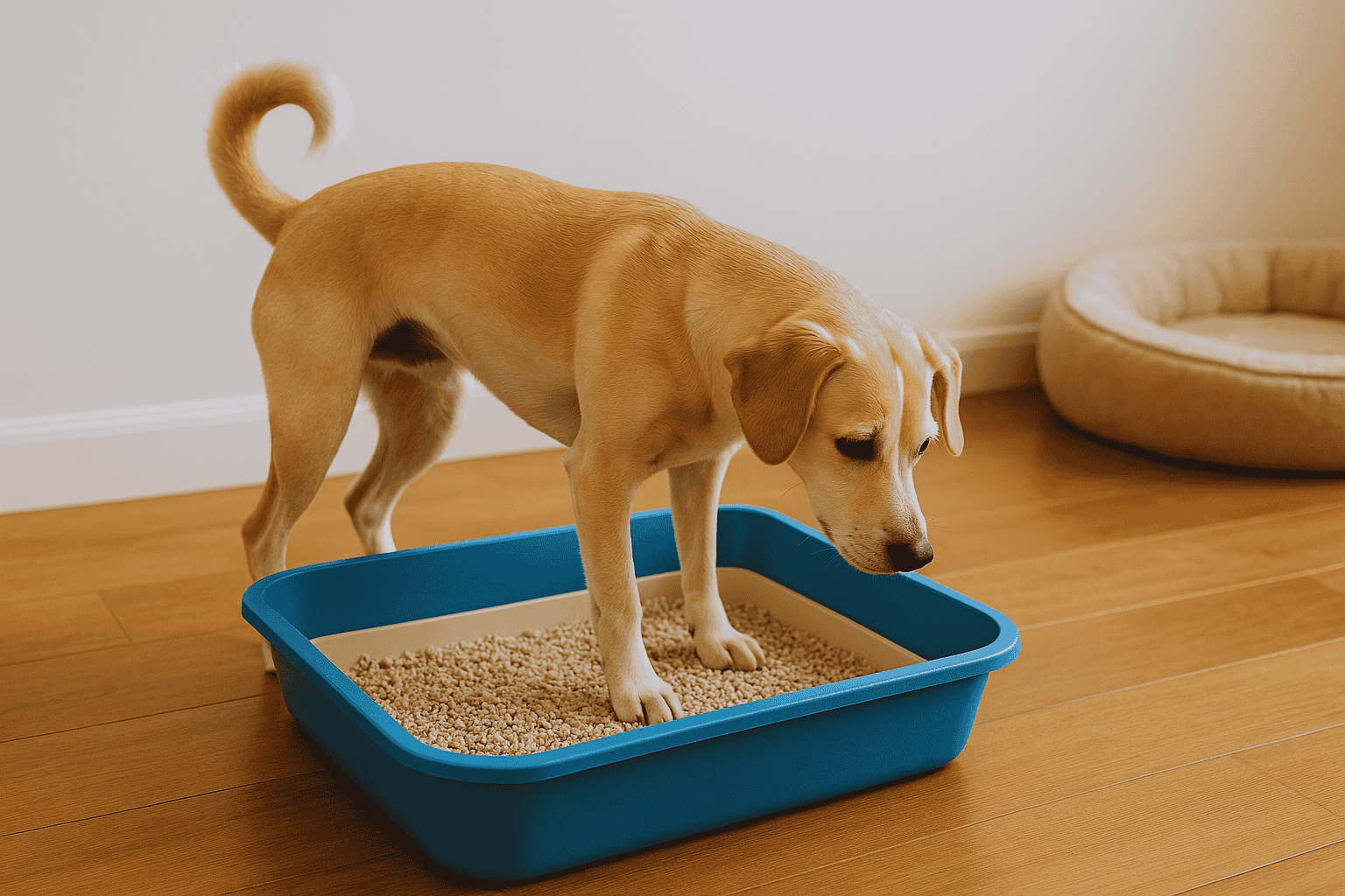 how to train a dog to use a litter box